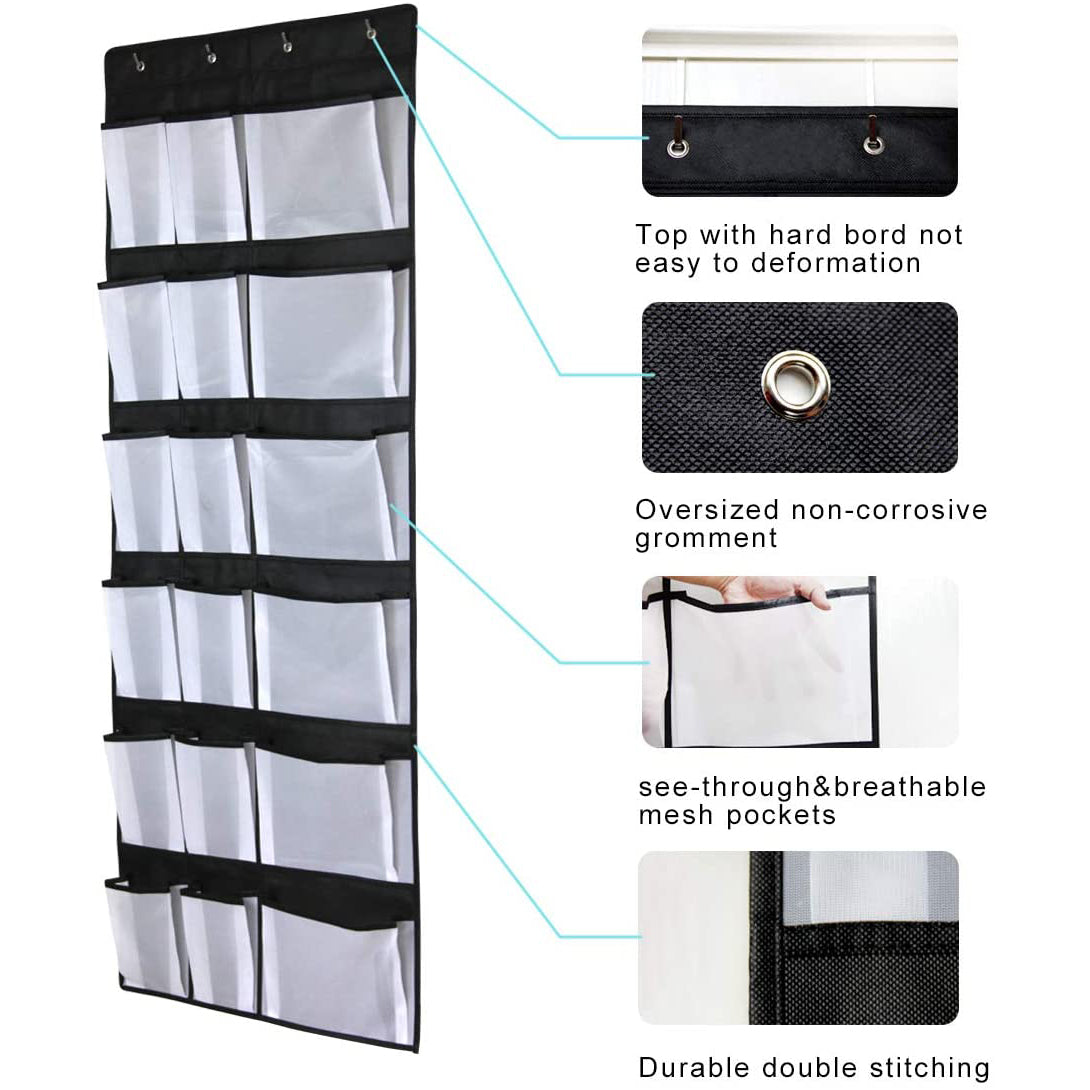 18 Pockets Overdoor Shoe Organizer