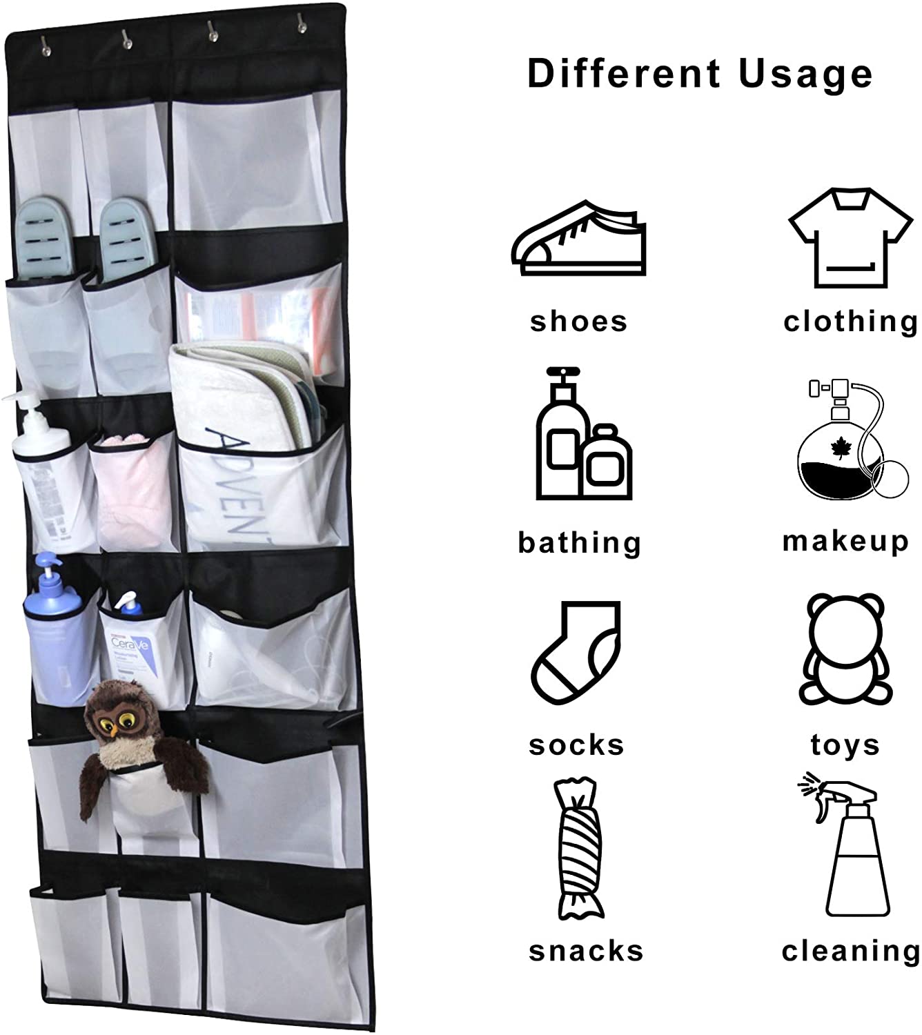 18 Pockets Overdoor Shoe Organizer