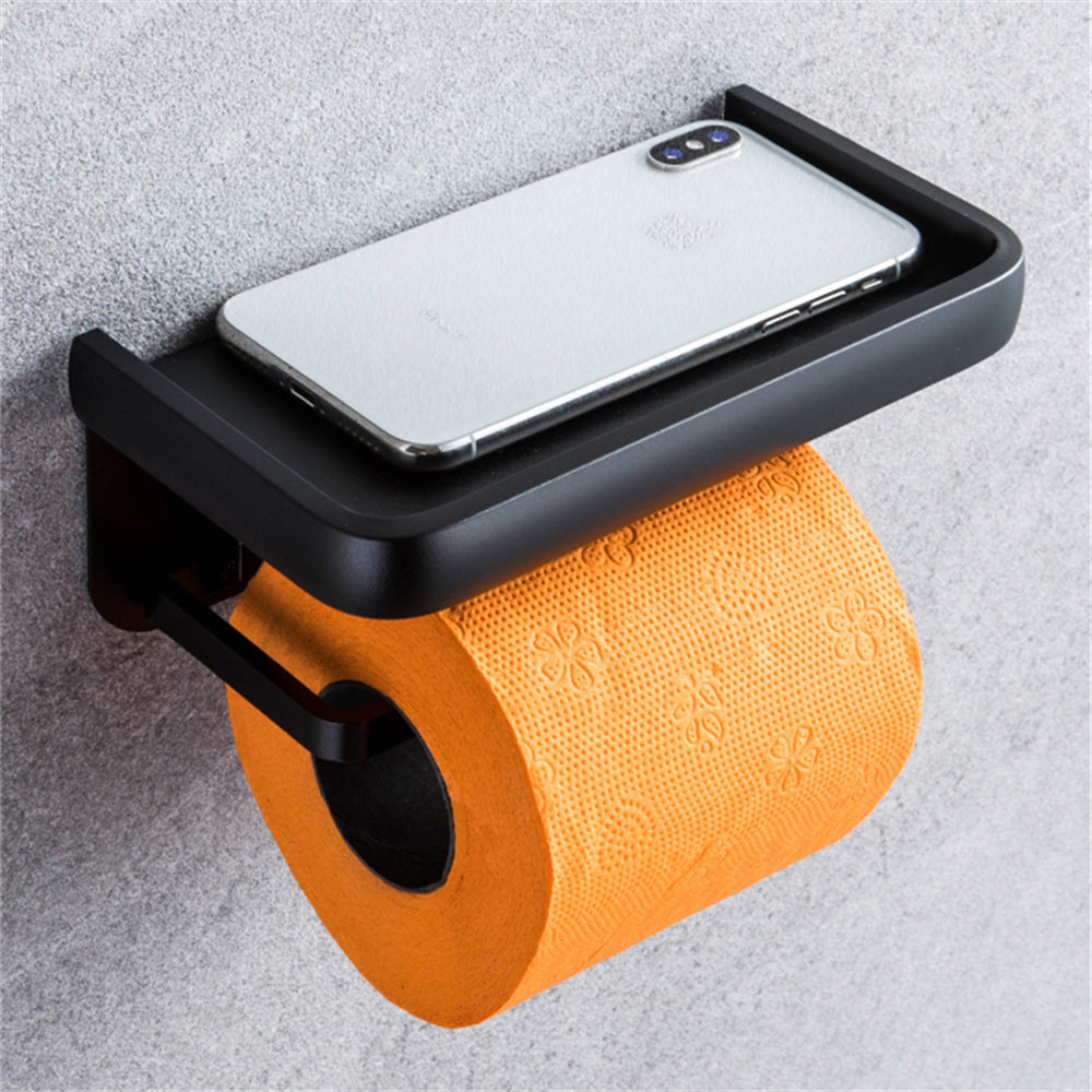Wall Mount Toilet Paper Holder with Phone Shelf