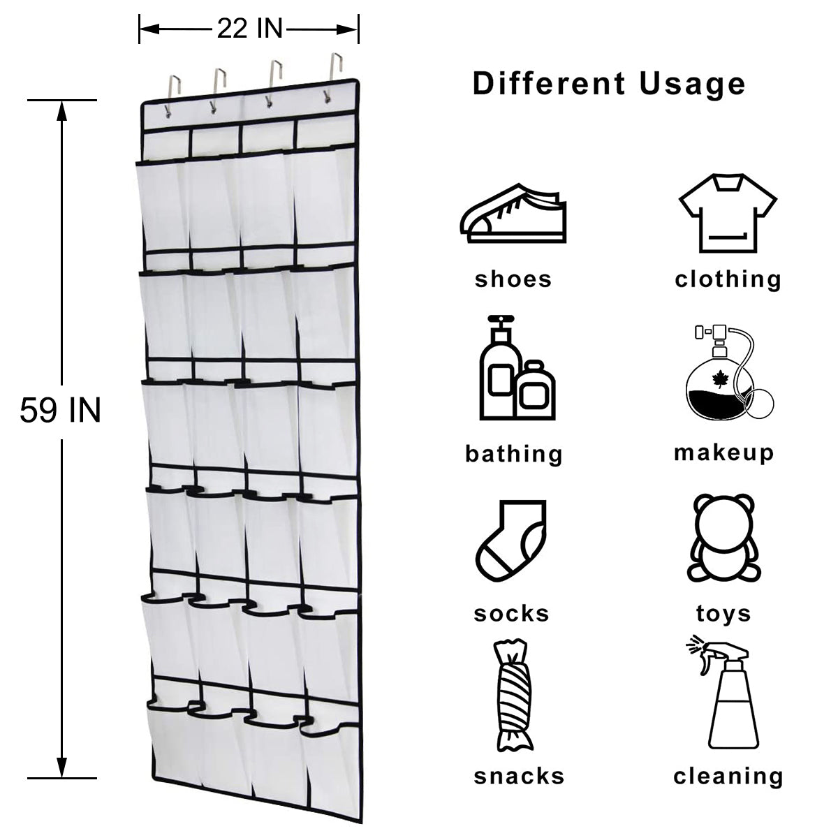 12 Pairs Fabric Hanging Shoe Organizer